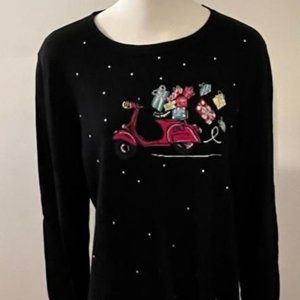 Women's Talbots Holiday Scooter Sweater XL
